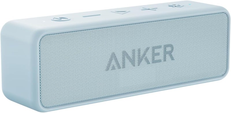 أنكر مكبر صوت بلوتوث محمول Anker Soundcore 2 مع صوت ستيريو 12 واط， BassUp، مقاوم للماء IPX7، وقت تشغيل 24 ساعة، إقران ستيريو لاسلكي، مكبر صوت للمنزل، الهواء الطلق، السفر - Image 1