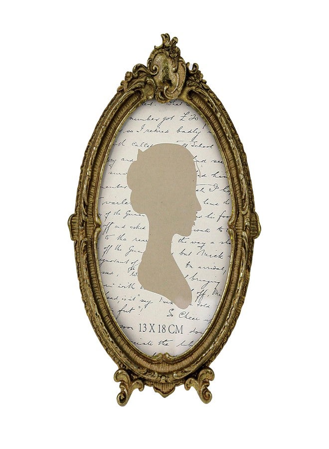 Sunlit Vintage Picture Frame 5x7 Inch, Oval Antique Photo Frames with Glass Front, Luxury Photo Display, Tabletop Wall Hanging, Gift Ideas, Brown - Image 1