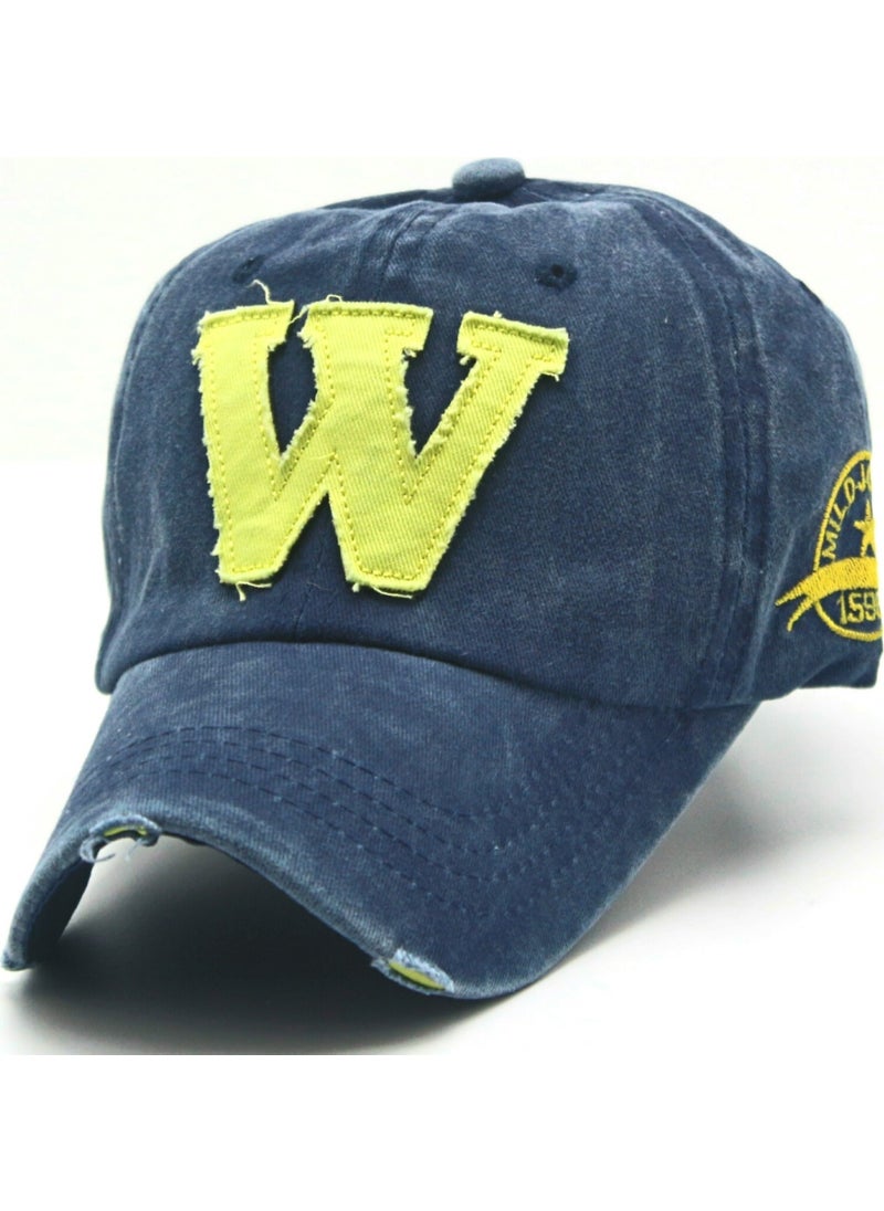 Accessory City Stylish Denim Sports Hat with W Emblem 