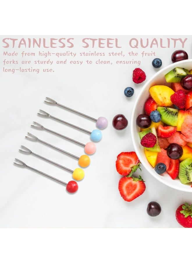 روعة مجموعة شوكات فواكه مع وعاء تخزين على شكل سرطان البحر - شوكات حلوى وسلطة من الفولاذ المقاوم للصدأ للبالغين والأطفال - أدوات مائدة ساحرة للمنزل والمقاهي والمطاعم (أصفر) - Image 4