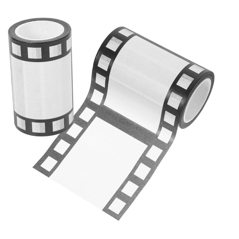 2 Rolls Wide Filmstrip Adhesive Tape for Scrapbooking DIY Crafts Home Decoration Journals Strong Adhesion - Image 1