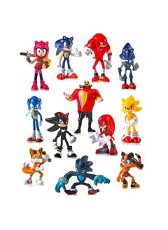 طقم مجسمات غير سامة لشخصيات من لعبة الفيديو "Sonic The Hedgehog" للأطفال بعمر 3 سنوات فما فوق 6 قطع 25x25x8سم