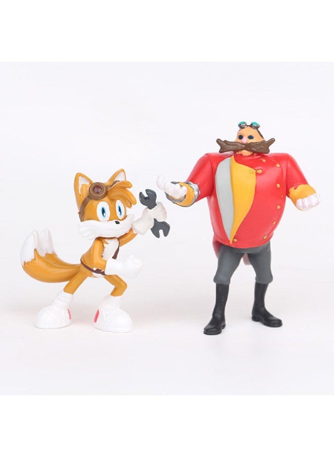 نيبمينينت - طقم مجسمات غير سامة لشخصيات من لعبة الفيديو "Sonic The Hedgehog" للأطفال بعمر 3 سنوات فما فوق 6 قطع 25x25x8سم - Image 1