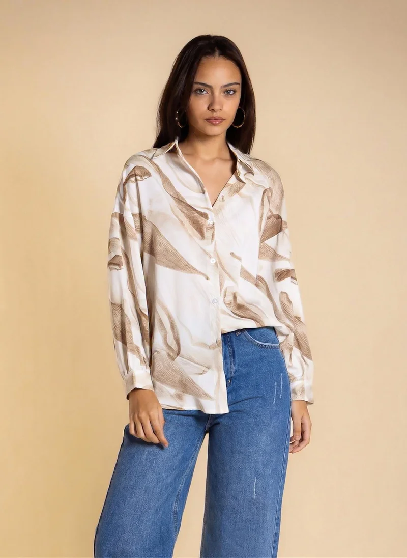 شايبس ABSTRACT PRINT  SHIRT