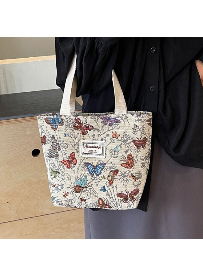 High School Students Class Canvas Bag 2024 Commuter Tote Bag Women's Ins Fashion Out Shoulder Mummy Bag-Color:Large Black - Image 5