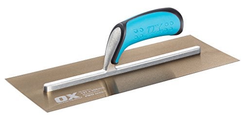 OX Tools Pro Series 4.75" x 14" Plaster Finishing Trowel | Stainless Steel & OX Grip Handle - Image 1