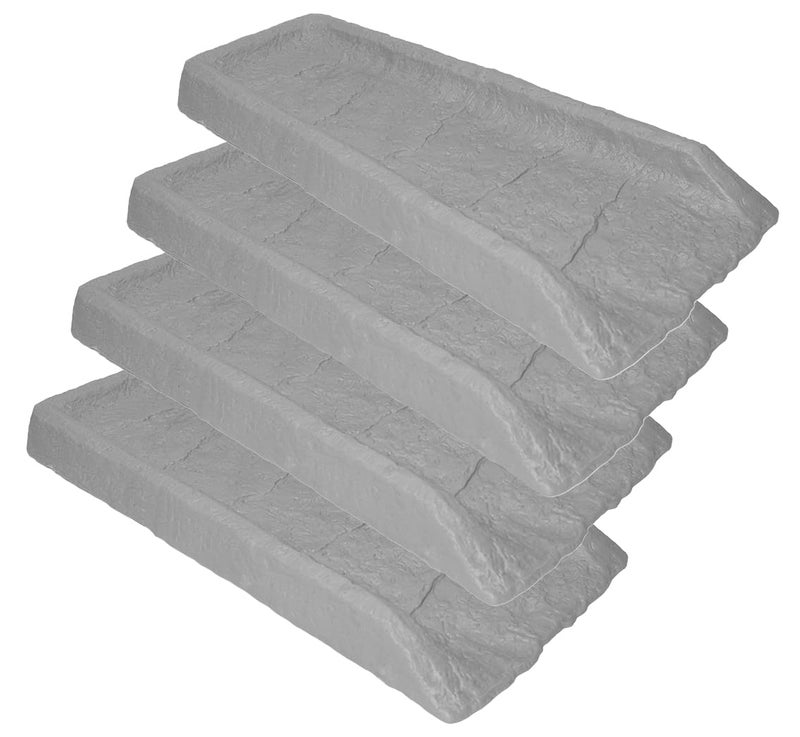 Emsco Group 24 Decorative Downspout Rain Splash Block with Natural Stone Texture 4 pk Granite - Image 2