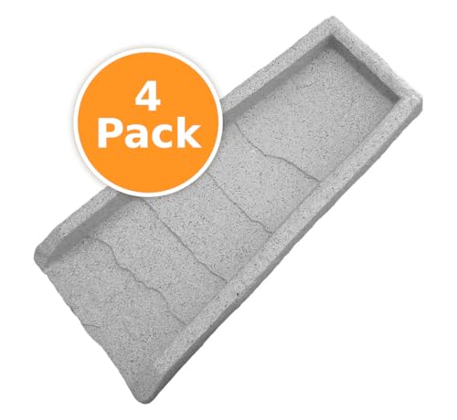 Emsco Group 24 Decorative Downspout Rain Splash Block with Natural Stone Texture 4 pk Granite - Image 3
