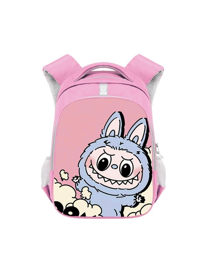 Labubu Backpack Student Large Capacity High-end Backpack Children's Wear-resistant Polyester Backpack 36*26*13CM - Image 1