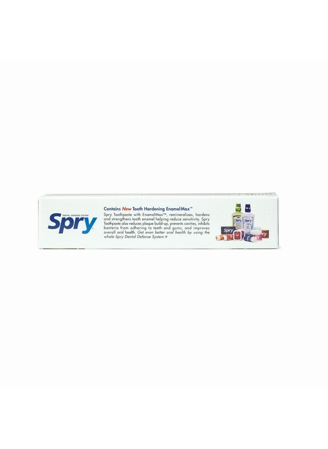 Spry Xylitol Toothpaste 5Oz Fluoride Toothpaste Adult And Kids Teeth Whitening Toothpaste With Xylitol Natural Breath Freshening Mouth Moisturizing Ingredients Spearmint (Pack Of 1)  - Image 4