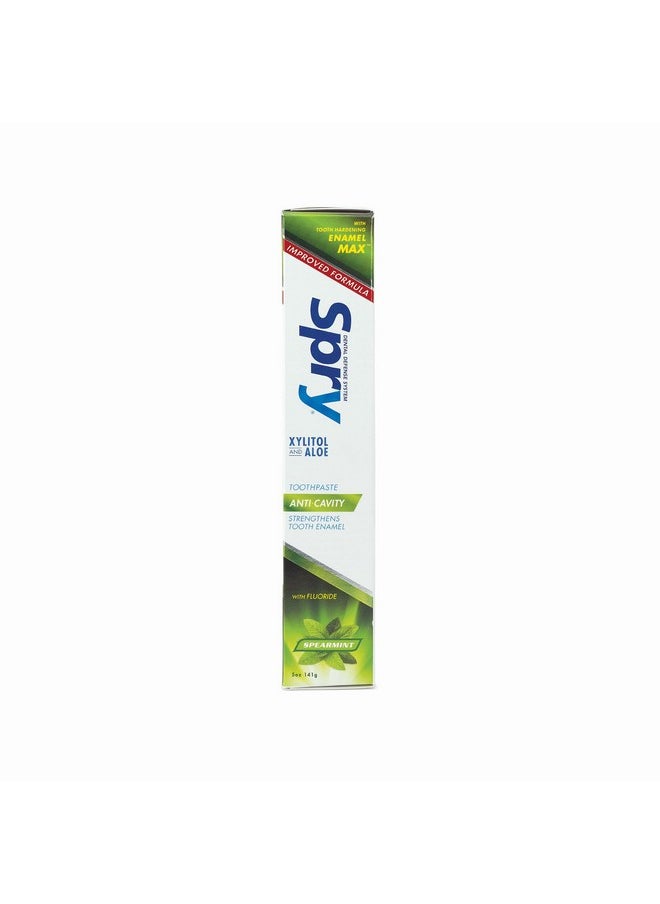 Spry Xylitol Toothpaste 5Oz Fluoride Toothpaste Adult And Kids Teeth Whitening Toothpaste With Xylitol Natural Breath Freshening Mouth Moisturizing Ingredients Spearmint (Pack Of 1)  - Image 3