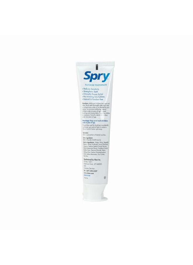 Spry Xylitol Toothpaste 5Oz Fluoride Toothpaste Adult And Kids Teeth Whitening Toothpaste With Xylitol Natural Breath Freshening Mouth Moisturizing Ingredients Spearmint (Pack Of 1)  - Image 5