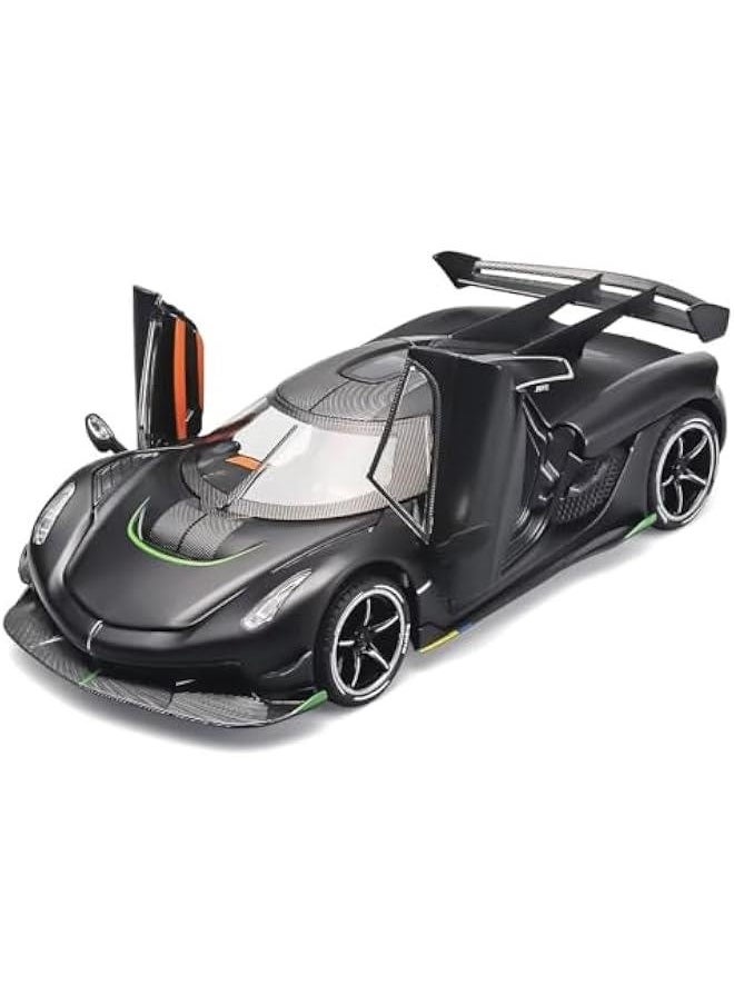 Generic - Toy Cars for Boys 1/24 Jesko Metal Die Cast Toy Cars,Collectibles Jesko Model Car,Pull Back Jesko Toy Car with Light and Sound,Cars Gifts for Age 3+ Year Old Boys(Black) - Image 1