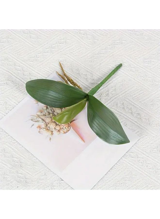 6 فروع 10.63 بوصة نبات الفالاينوبسيس (الأوركيد) بأوراق محاكاة اصطناعية مغطاة بغشاء لمسي، مناسب لعيد الشكر - Image 3