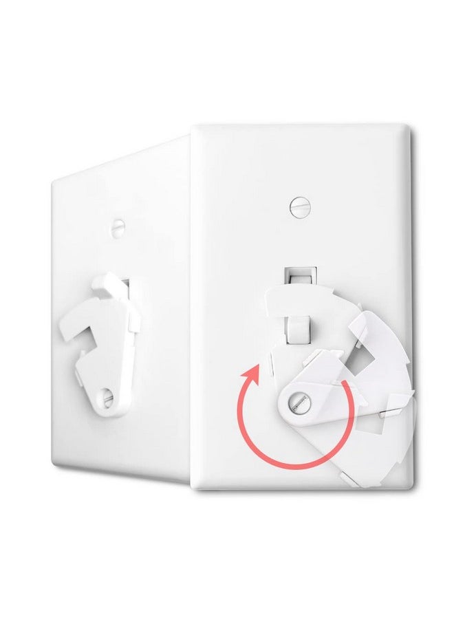 ILIVABLE - Ight Switch Guard, Ilivable Child Proof Switch Plate Cover Rotary Lock Protects Your Lights From Being Accidentally Turned On Or Off By Children And Adults (White, 4 Pack) - Image 1