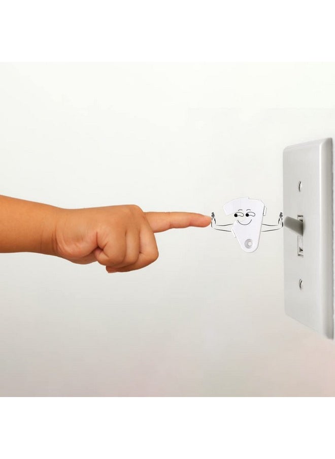 ILIVABLE - Ight Switch Guard, Ilivable Child Proof Switch Plate Cover Rotary Lock Protects Your Lights From Being Accidentally Turned On Or Off By Children And Adults (White, 4 Pack) - Image 1