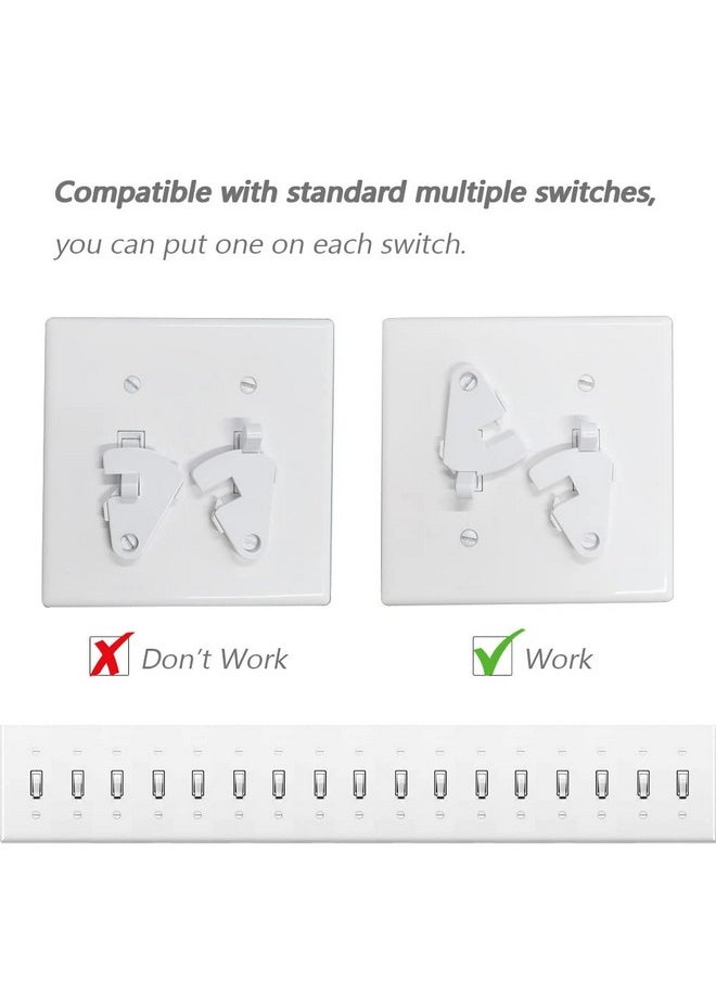 ILIVABLE - Ight Switch Guard, Ilivable Child Proof Switch Plate Cover Rotary Lock Protects Your Lights From Being Accidentally Turned On Or Off By Children And Adults (White, 4 Pack) - Image 1