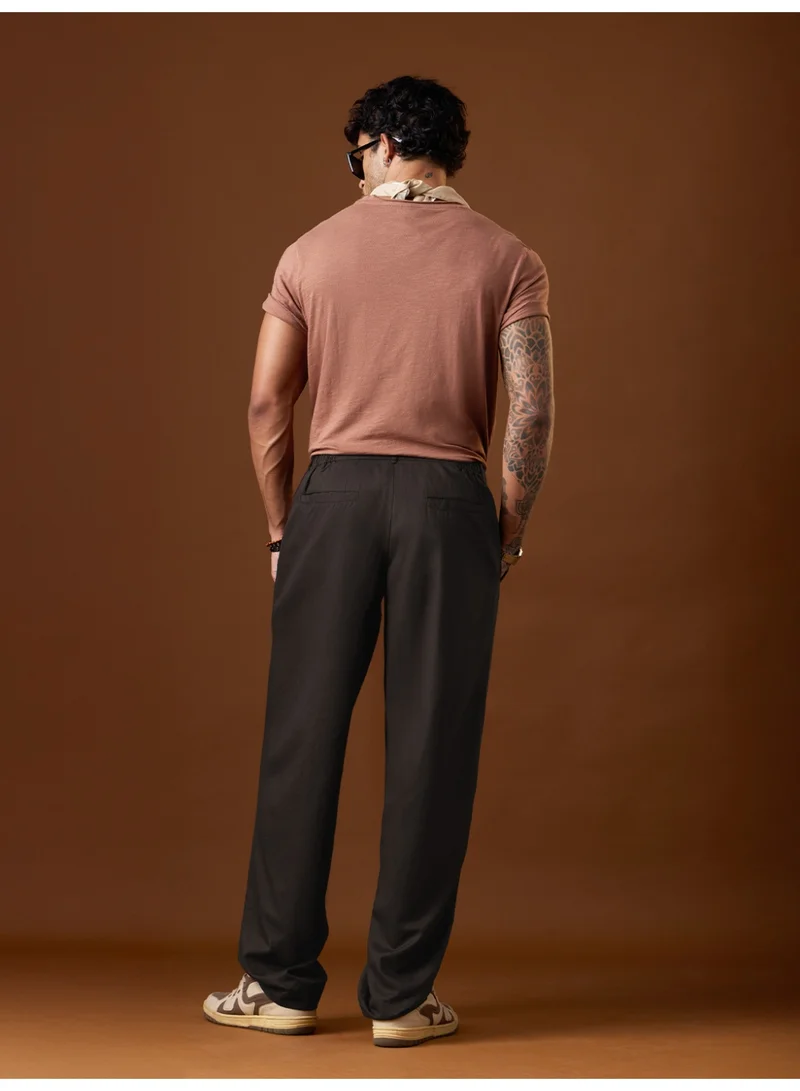 The Souled Store  The Souled Store Men Nomad Brown Embroidered Baggy Pants for Men | Best Price UAE