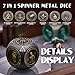 HNCCESG Spinner DND Dice Set7in1 Metal Polyhedral Dice Set for Tabletop RPG GamesCollectors Gift for Dungeon Masters Black Bronze - Image 4