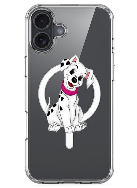 iPhone 16 Plus Magsafe Magnetic Case for iPhone Compatible with Wireless Charging, Shockproof Phone Bumper Cover - Dog Dab