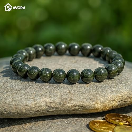 AVORA Certified Original Raw Pyrite Bracelet for Men & Women | Natural Crystal Energy Stone for Wealth, Success, Luck & Healing | Money Magnet Beads with Certificate - Image 5