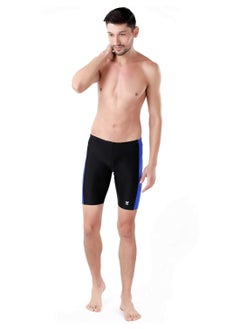 Alliance Swimming Jammer for Men, Size-38 (Black, Cobalt)