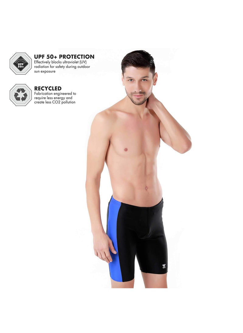 TYR - Alliance Swimming Jammer for Men, Size-38 (Black, Cobalt) - Image 1