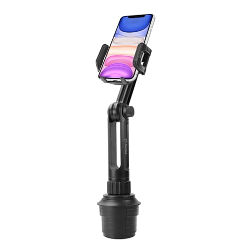 Cellet Car Phone Holder Mount, Car Cup Phone Holder Mount, Compatible with Apple iPhones, Samsung Galaxy Smartphones, Motorola Moto Google Pixel (Fits for Tesla Model 3 Y S X) Extra Long Neck - Image 1