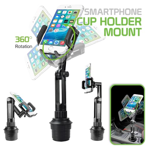 Cellet Car Phone Holder Mount, Car Cup Phone Holder Mount, Compatible with Apple iPhones, Samsung Galaxy Smartphones, Motorola Moto Google Pixel (Fits for Tesla Model 3 Y S X) Extra Long Neck - Image 2