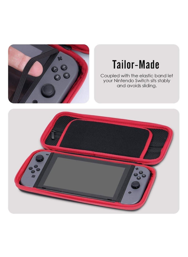 DOBE Storage Case Cover for Nintendo Switch-Nylon Pouch Protective Waterproof Travel Case Bag with 10 Game Card Slot Holder & Zipper Pocket Black - Image 5