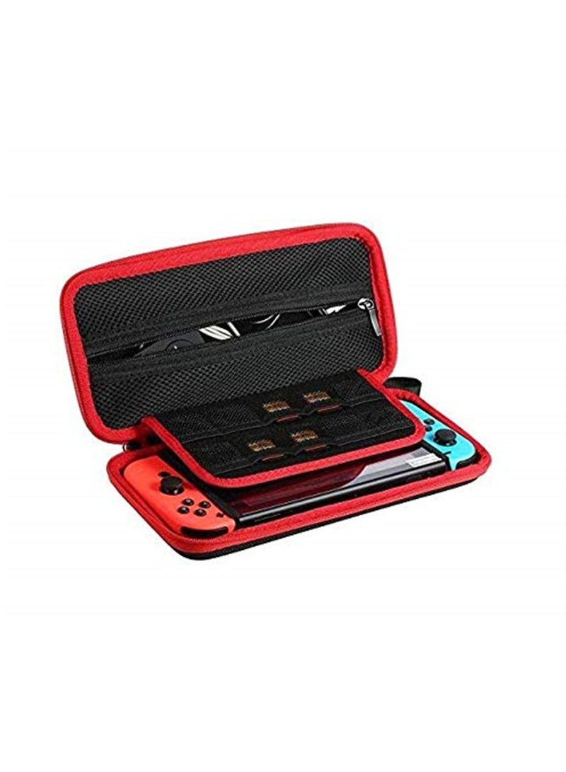 DOBE Storage Case Cover for Nintendo Switch-Nylon Pouch Protective Waterproof Travel Case Bag with 10 Game Card Slot Holder & Zipper Pocket Black - Image 2