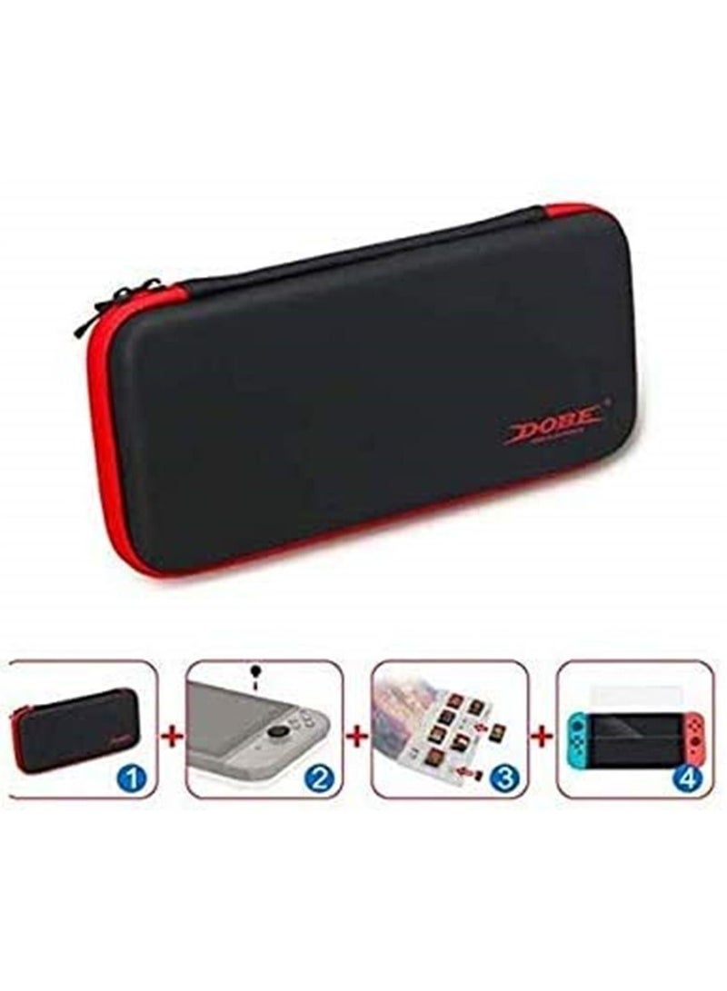 DOBE Storage Case Cover for Nintendo Switch-Nylon Pouch Protective Waterproof Travel Case Bag with 10 Game Card Slot Holder & Zipper Pocket Black - Image 4