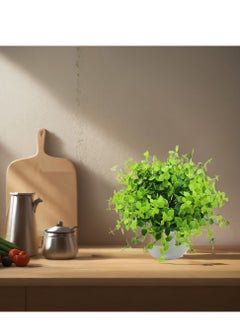 Generic 2 Pack Mini Artificial Plants in Pot,Small Fake Lush Green Plants,Faux Botanical Decor for Indoor Home Office Desktop Bookshelf Decoration  - Image 2