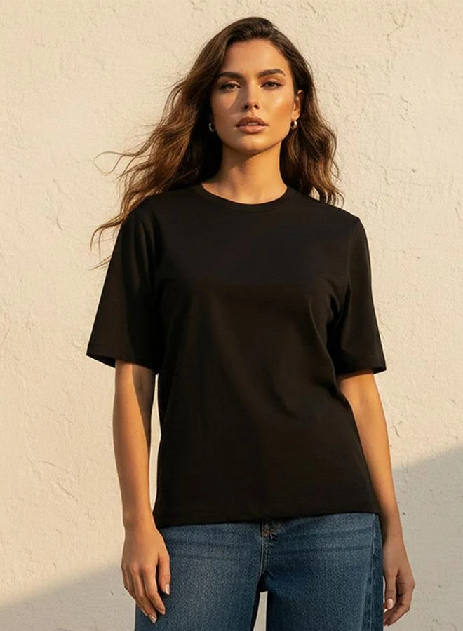 Splash FAV Relaxed Fit Cotton T shirt with Crew Neck