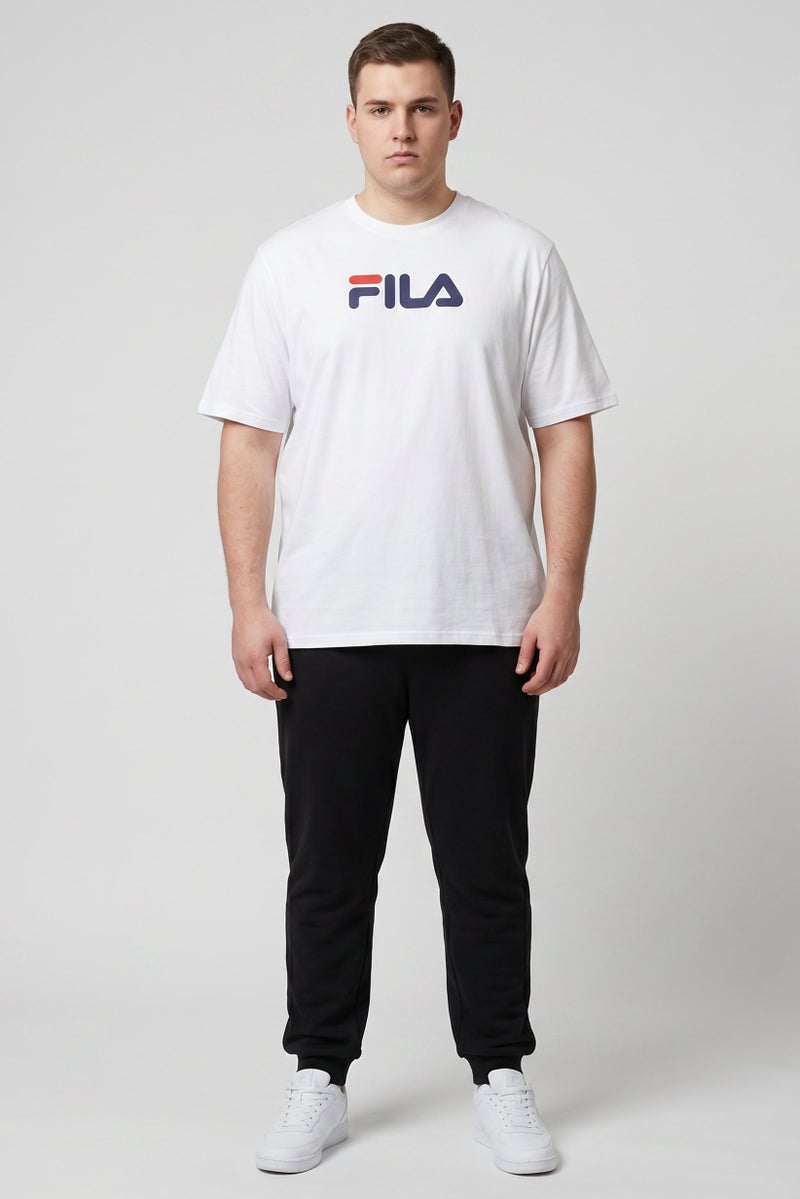 FILA Men Sportswear Fit Short Sleeve Outdoor T-Shirt, White - Image 2