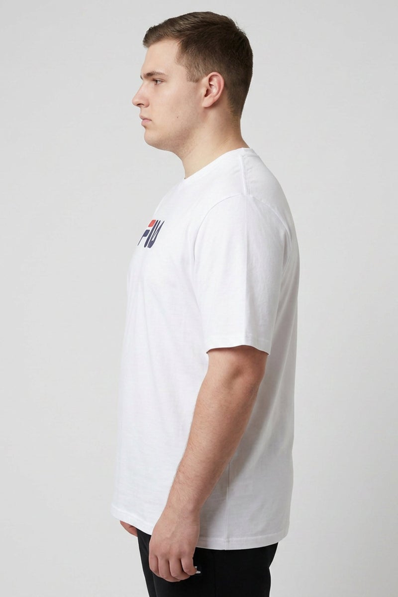 FILA Men Sportswear Fit Short Sleeve Outdoor T-Shirt, White - Image 3