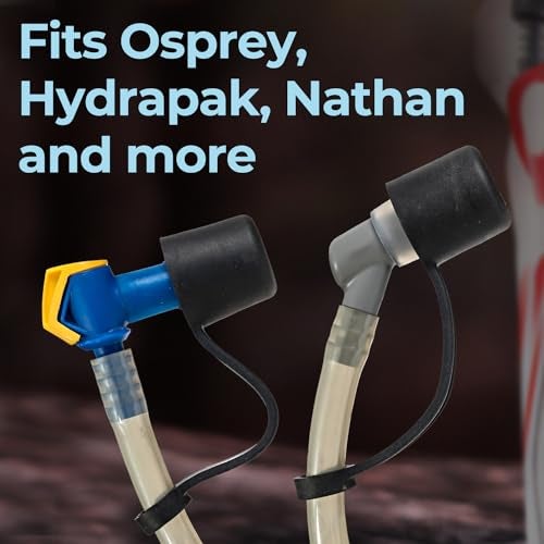 Samorillo [2 Pack] Replacement Bite Valve Cover - Compatible for Osprey, Hydrapak, Nathan & Camelbak Hydration Packs & Bladders - Install Or Replace in Seconds - Keeps Mouthpiece Clean & Protected - Image 2