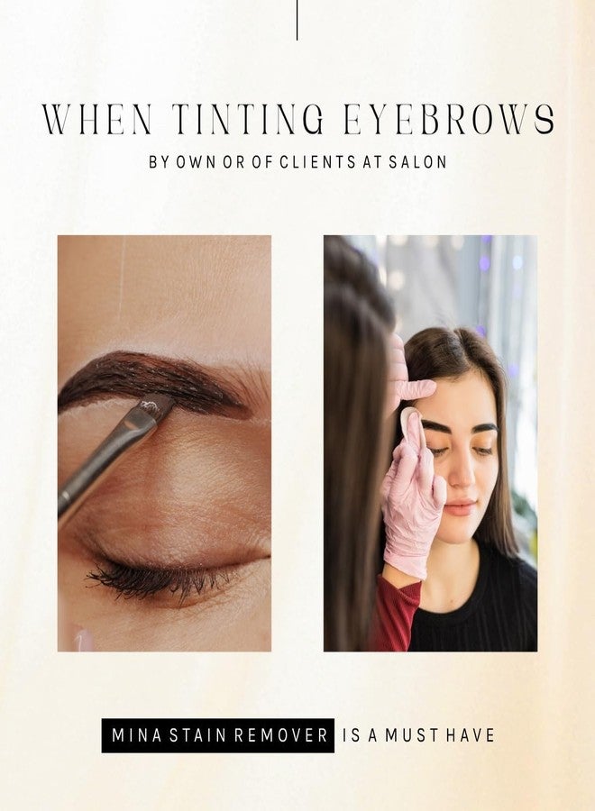 MinaiBrow منظف صبغة الحناء مينا براو، يزيل لون الشعر بلطف من فروة الرأس، والجلد حول الحواجب، والشعر، واللحية، والشارب بسرعة وبلطف 200 مل - عبوة من 2 - Image 5