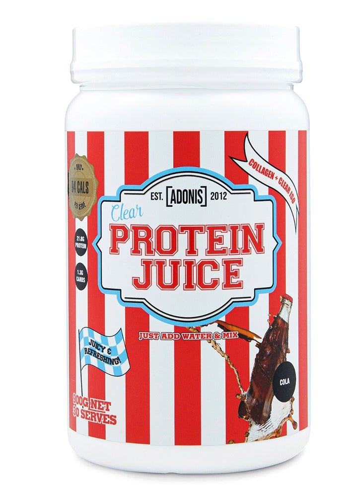 Clear Protein Juice with Collagen & Clear Whey Isolate – Cola Flavor, 30 Servings | Light Protein Drink for Active Lifestyle, Hair, Skin & Joint Support