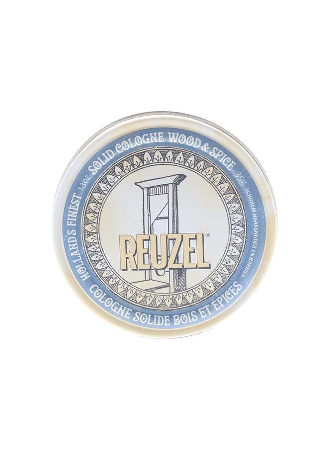 Reuzel REUZEL Wood & Spice Solid Cologne Balm, Subtle Fragrance Lasts All Day, Easy To Apply, Wax-Based Formula, For All Skin Types, 1.3 oz  - Image 1