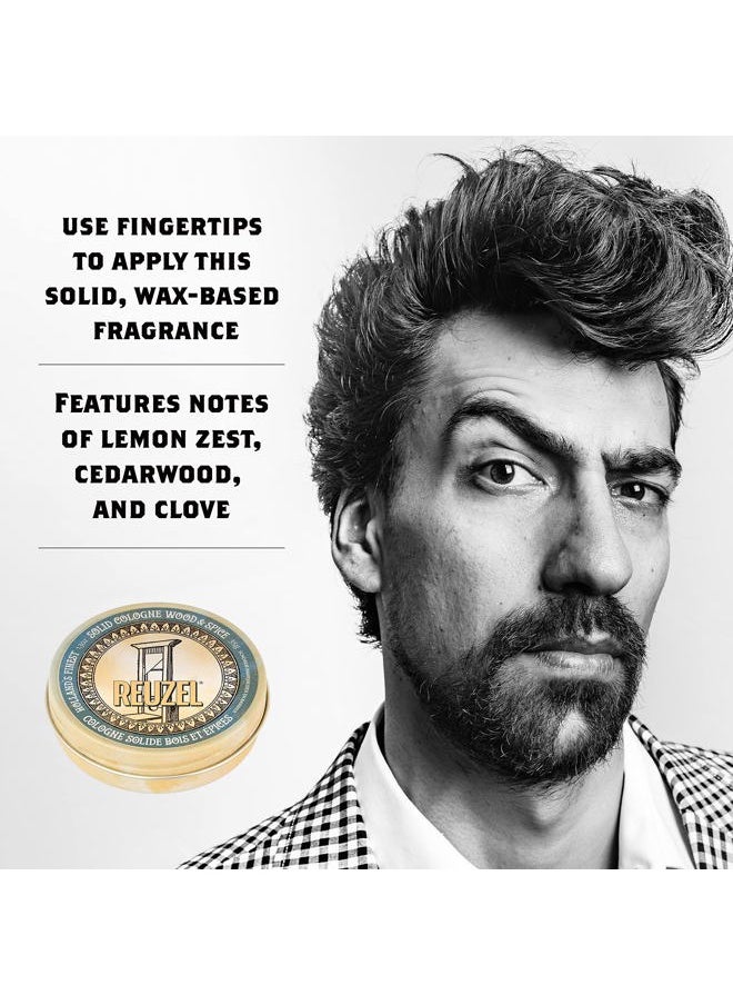 Reuzel REUZEL Wood & Spice Solid Cologne Balm, Subtle Fragrance Lasts All Day, Easy To Apply, Wax-Based Formula, For All Skin Types, 1.3 oz  - Image 2