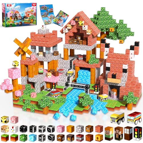 Magnetopia 200 PCS Magnetic Blocks Magnetic Building Blocks Cubes Magnet Toys for Kids Age 3 Toy Building Set for Kids Magnets Stacking Construction Birthday Gifts for Boys Girls Age 48 812 - Image 1
