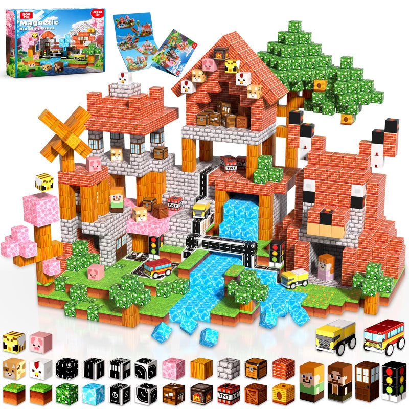 Magnetopia 200 PCS Magnetic Blocks Magnetic Building Blocks Cubes Magnet Toys for Kids Age 3 Toy Building Set for Kids Magnets Stacking Construction Birthday Gifts for Boys Girls Age 48 812 - Image 3