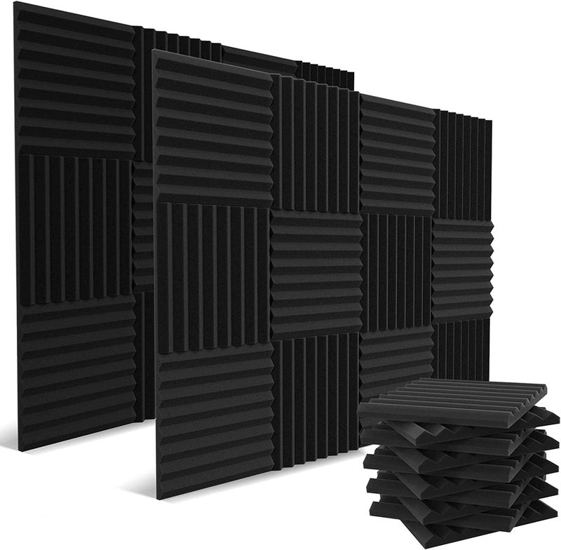 Sound Absorber Panels for Wall Noise Reducer Echo Blocker Sound Proof Acoustic Foam Tiles for Recording Studio Gaming Room Home Office Windows (3 PCs)