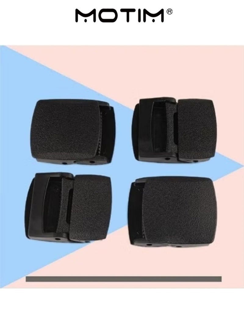 موتيم حزام رجالي من النايلون مع مشبك نقرة أوتوماتيكي، حزام تكتيكي مع مشبك أوتوماتيكي، يمكن تقليمه، مغلق باللون الأسود، 125 سم - Image 4