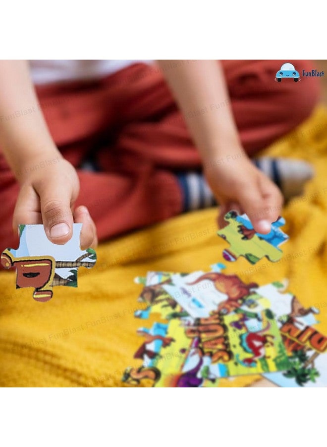 فنبلاست أحجية الصور المقطوعة على شكل ديناصور من فن بلاست للأطفال من عمر 3 إلى 5 سنوات - 24 قطعة (متعددة الألوان، مقاس 30×22 سم) - Image 5