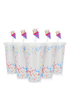 Color Changing Cold Cups with Lids and Straws - 5 Pack 24 oz Plastic Cute Tumblers Bulk, Reusable Water Drinking Bottle DIY Party Cups for Parties Birthdays Travel Home Activities - pzsku/ZDF2BEB62D033EBA95AA4Z/45/_/1718085137/90eda311-9ac5-4c11-8887-3bfc5dd3f4b9