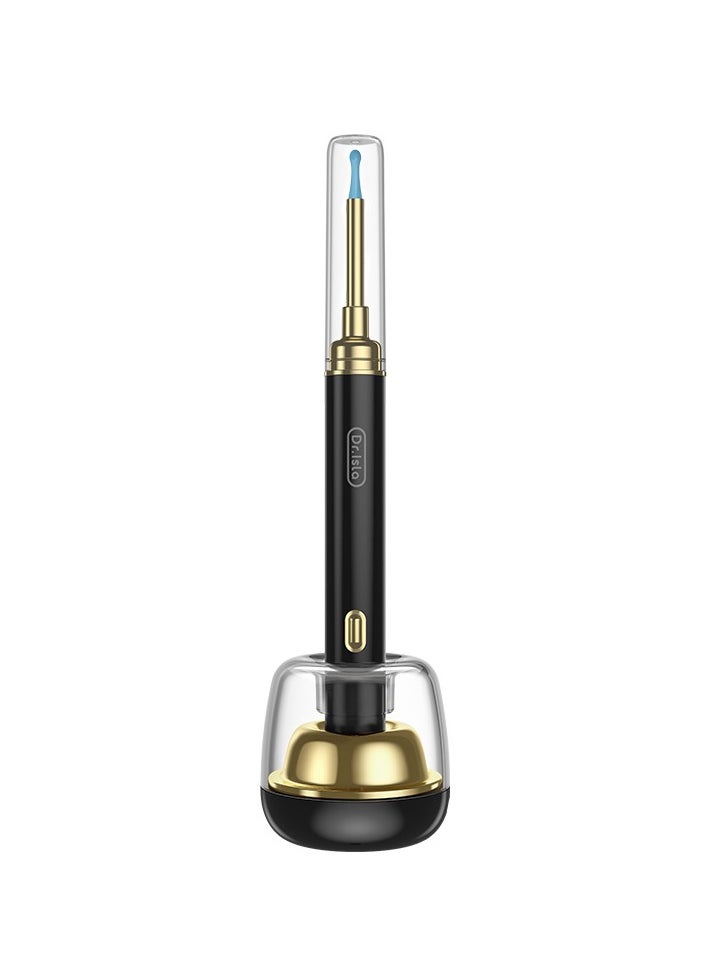 Dr. Isla P9 Intelligent Ear Pick with Camera Wireless WiFi Visual Ear Scoop Wax Cleaner Tool Bebird Wifi Smart Visual Ear Cleaner Wax Remover Endoscope Earpick Tool 500W High Precision Camera WIFI Android/IOS Connect Ear Cleaner Earwax Cleaner ( Black )