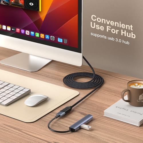 Besgoods USB 3.0 Extension Cable, 4Pack [6ft] USB A Male to Female Braided Extender Cord 5Gbps Fast Data Transfer for Hard Drive, Keyboard, Mouse, Webcam, USB Flash Drive, Printer - Black - Image 5