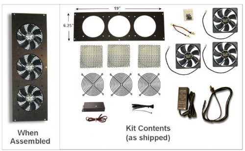 Coolerguys Pre-Set Thermal Controlled Cooling Kits for Cabinets, AV, and Components (Triple 120mm, Thermal Plastic) - Image 4